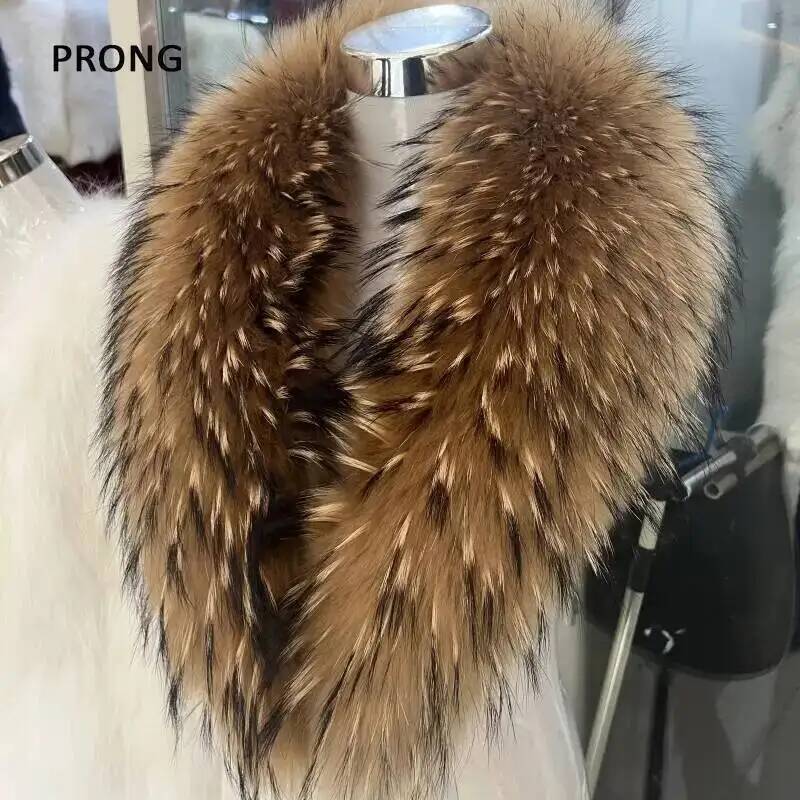 Winter Clothing Ideas - Syal bulu asli kerah bulu rakun