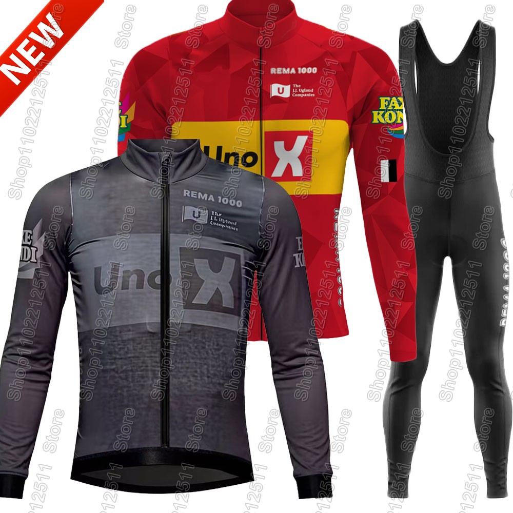 Winter Clothing Norway - Set Jersey Sepeda Uno X Team