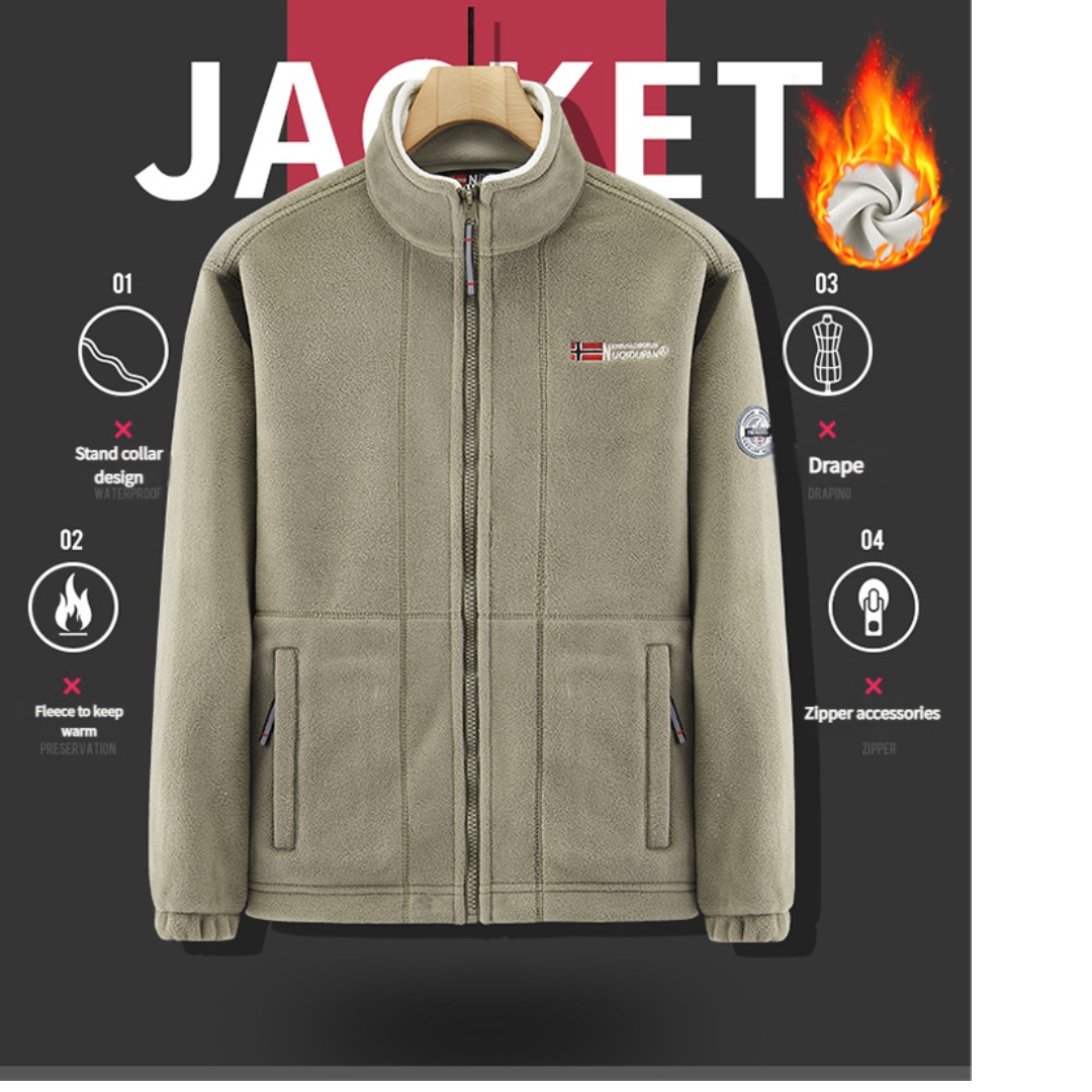 Winter Clothing Norway - Jaket Bulu Dua Sisi Bulu Tebal