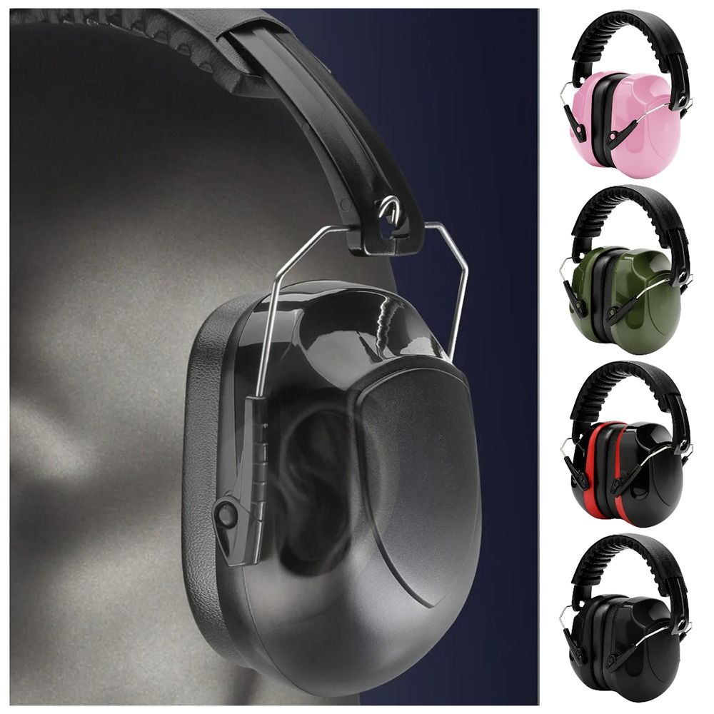 Ear Muff Foldable - Pelindung Telinga SNR-34dB yang Dapat Disesuaikan,
