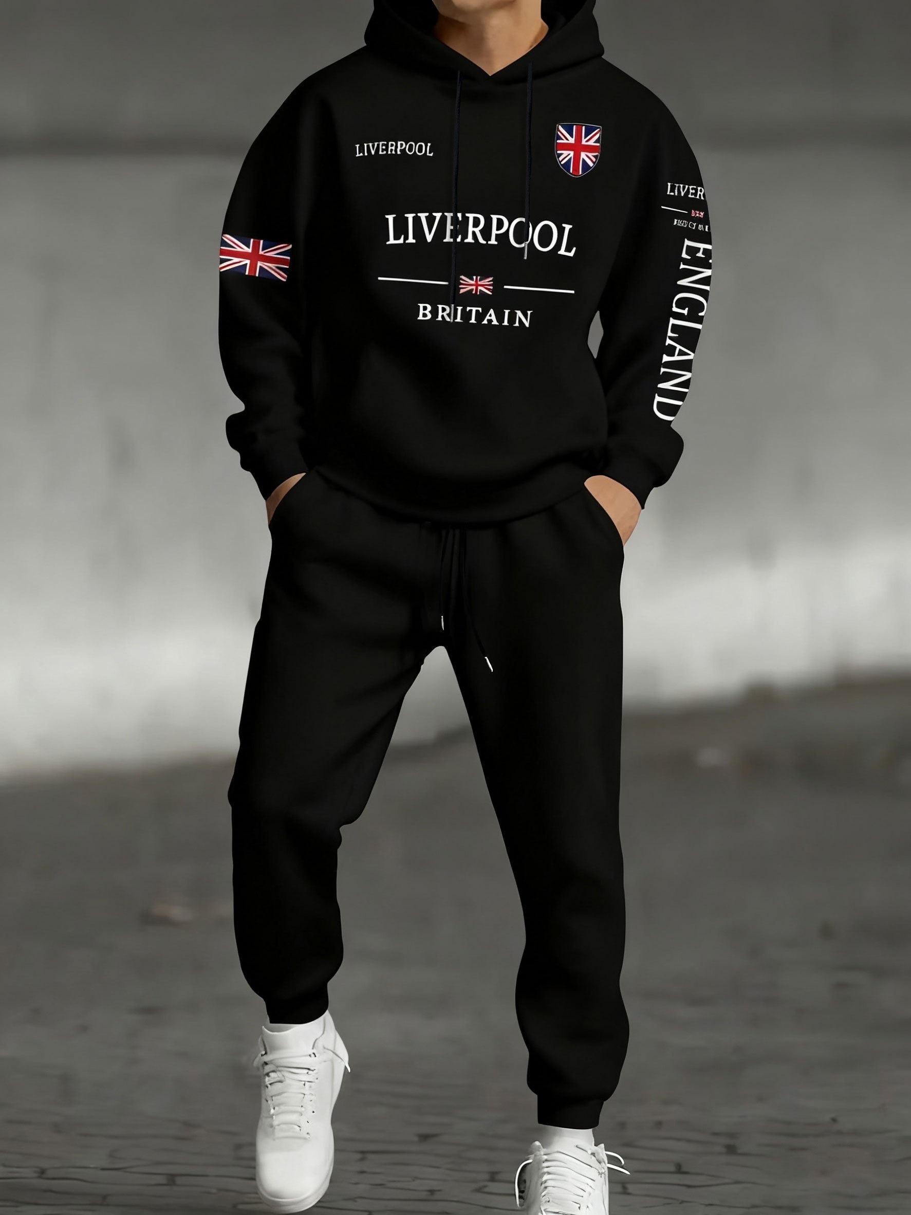 Winter Clothing Trends - Setelan Hoodie Pria dan Wanita Motif