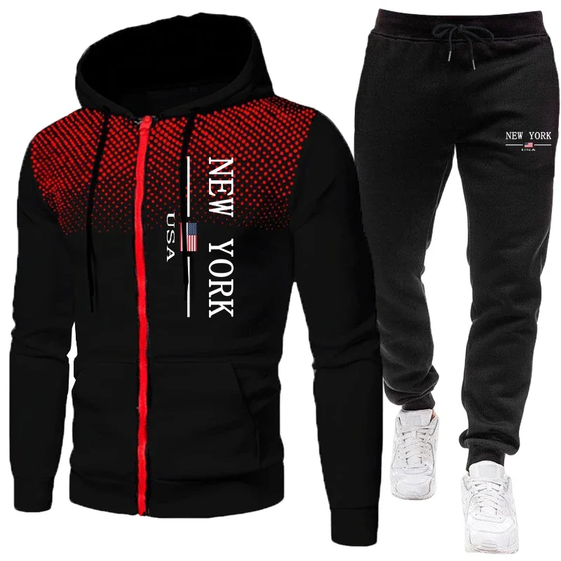 Quality Winter Clothing Jacket - Jaket Pria Tracksuit Kasual Berkerah Hoodie