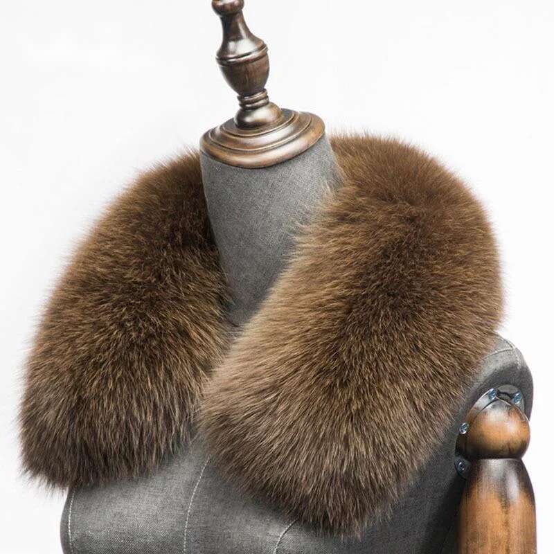 Winter Clothing Ideas - Syal Bulu Rubah Alami Musim Dingin