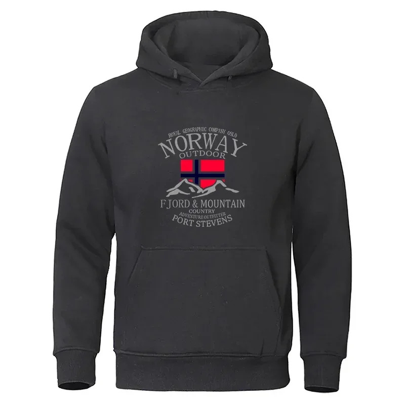 Winter Clothing Norway - Norway Fjord Mountain Hoodie Lengan Panjang