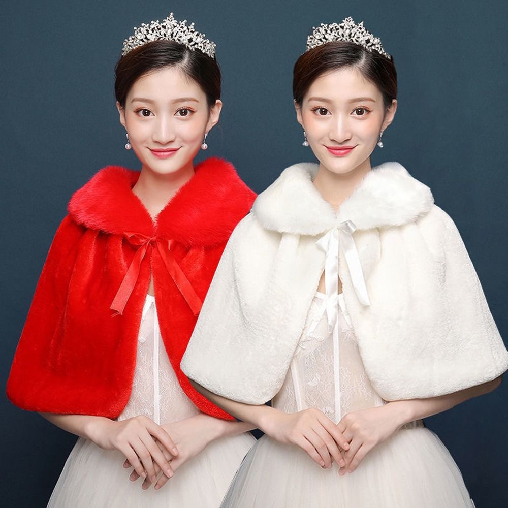Winter Clothing Ideas - Selendang Wanita Putih Musim Dingin Tebal