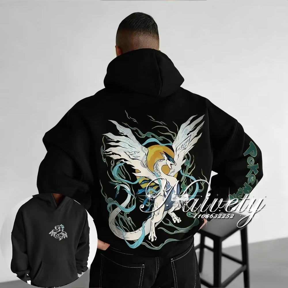 Winter Clothing For Kids - Hoodie Cetak Pokemon Lugia Diskon Besar