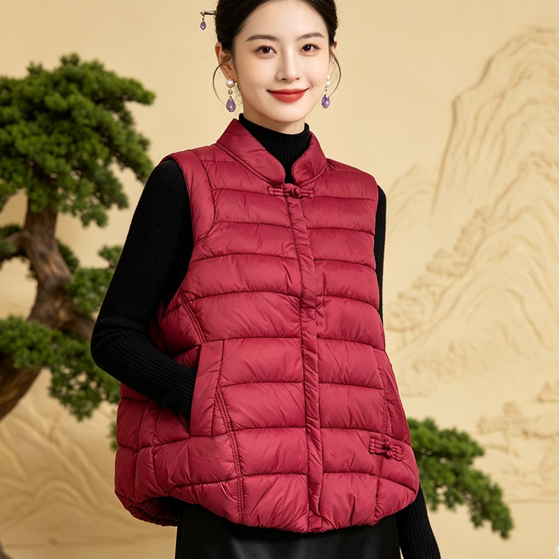 Winter Clothing Ideas - Rompi hangat gaya Cina untuk wanita,