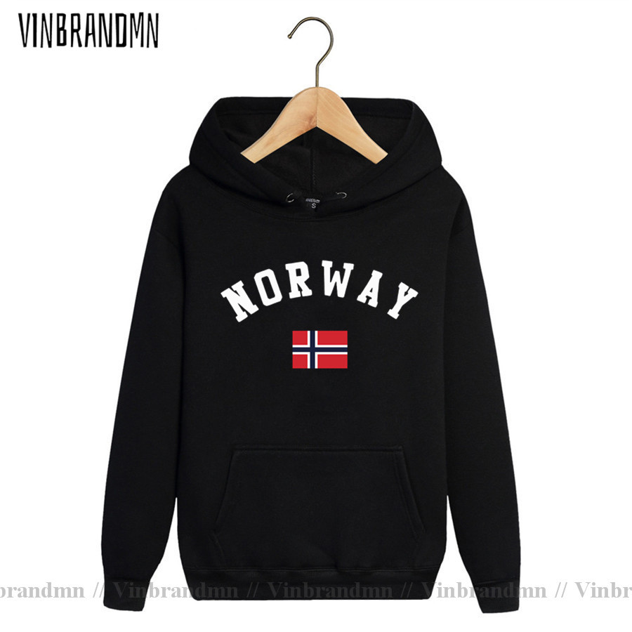 Winter Clothing Norway - Hoodie Pria Bendera Norwegia Terbaru 2023