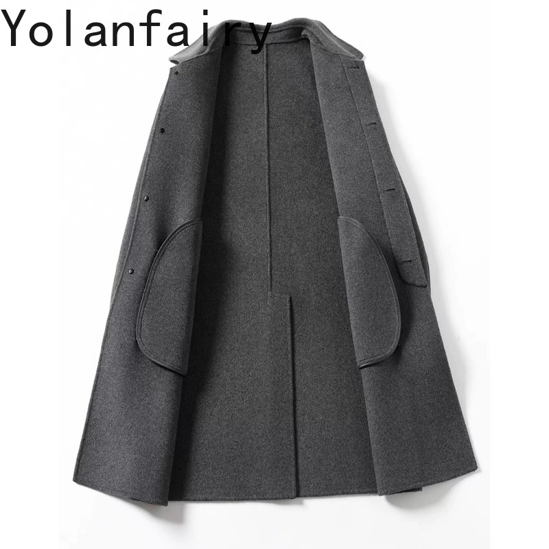 Quality Winter Clothing Jacket - YOLANFAIRY Mantel Wol 95% untuk Pria