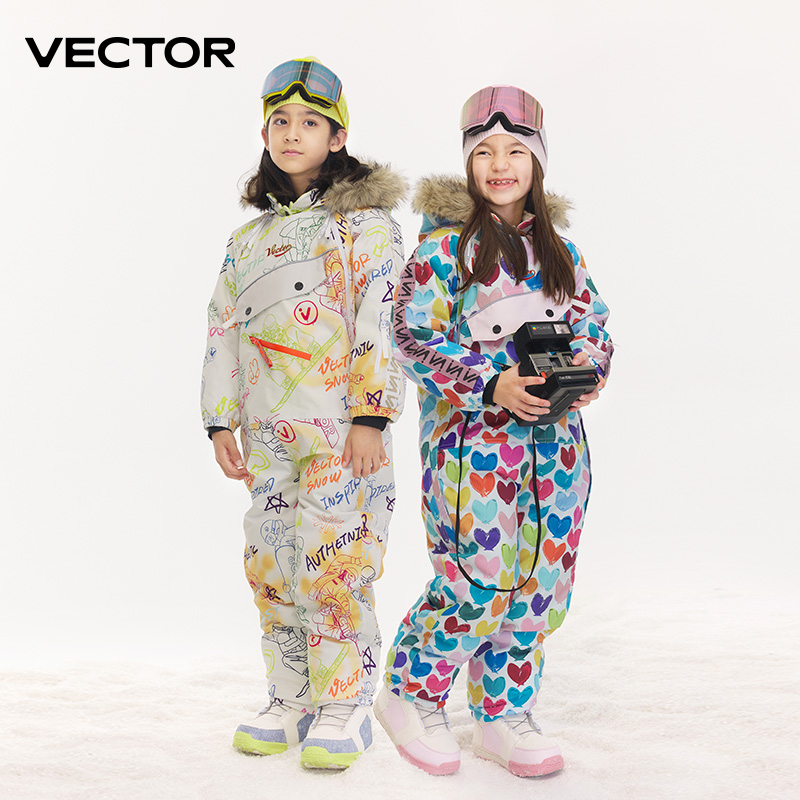Winter Clothing For Kids - VECTOR Jumpsuit Ski satu potong tebal