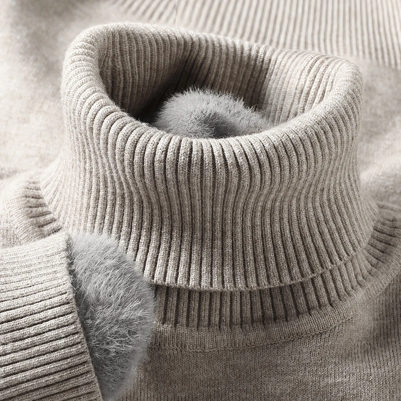 Winter Clothing Trends - Pakaian Olahraga Pria Anti-pilling Sweter Turtleneck
