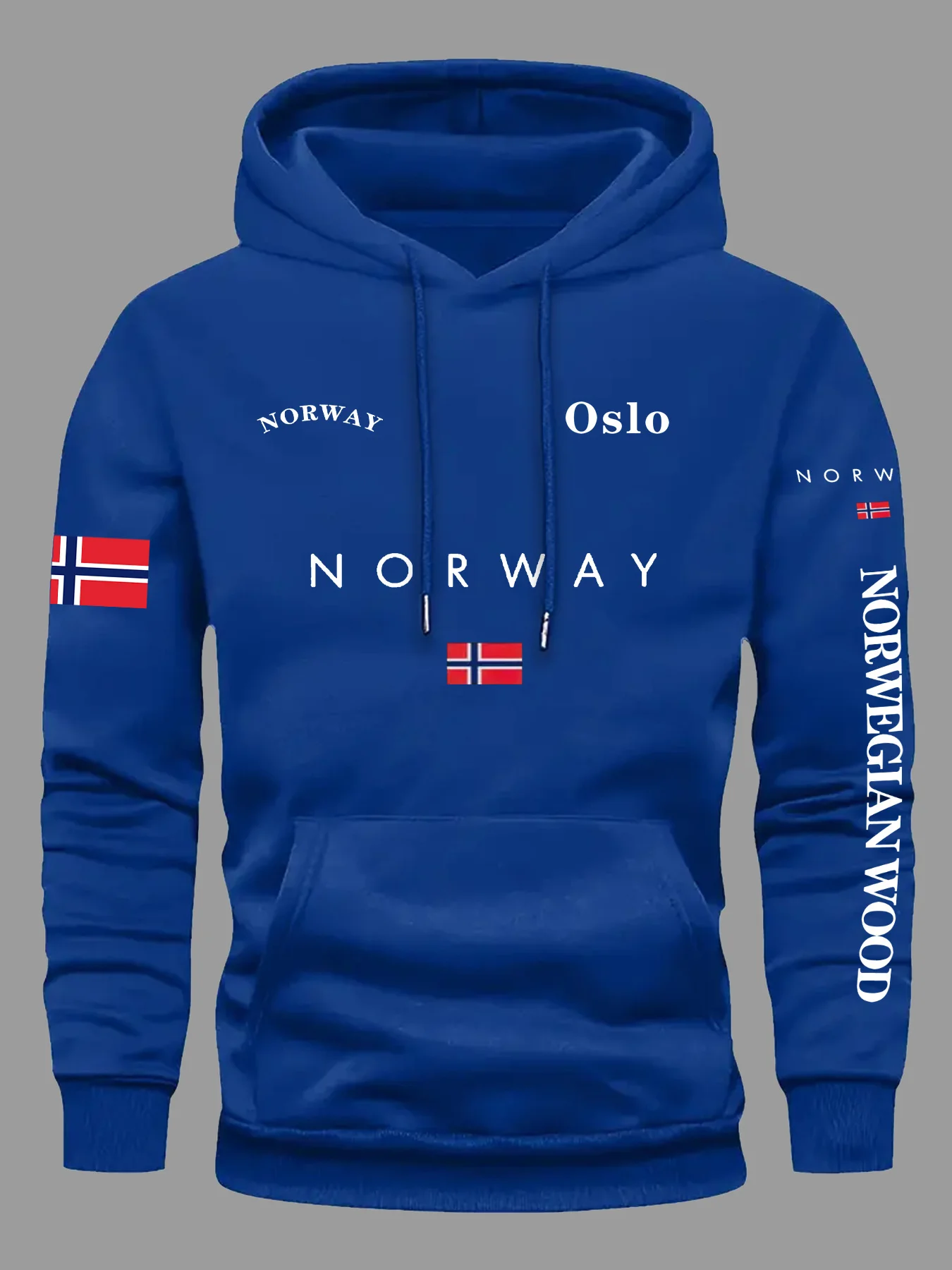 Hoodie dengan Motif Bendera No - Winter Clothing Norway ulasan dan harga