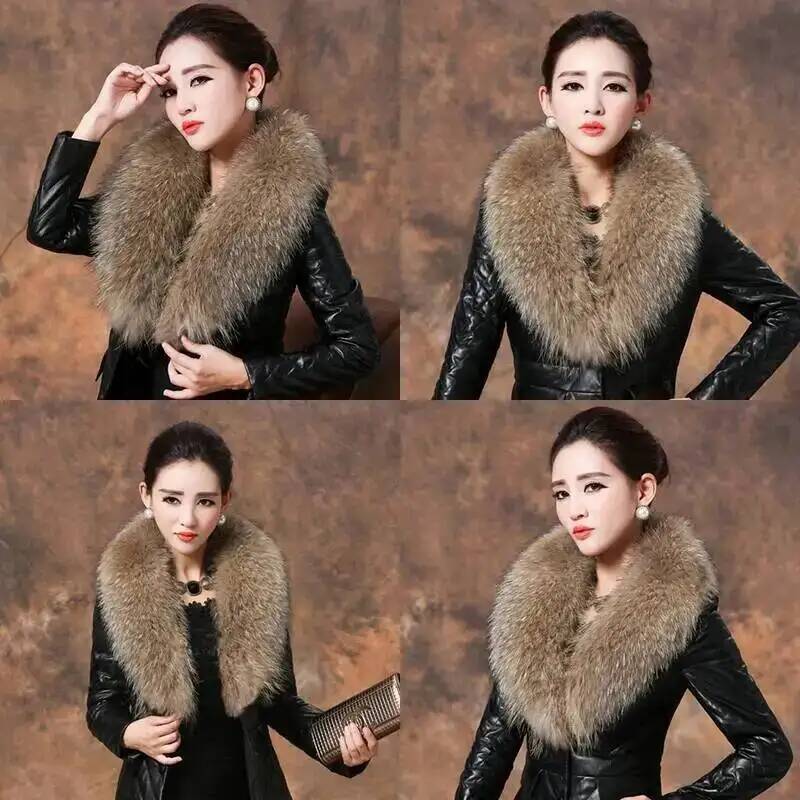 Syal bulu asli kerah bulu raku - Winter Clothing Ideas ulasan dan harga