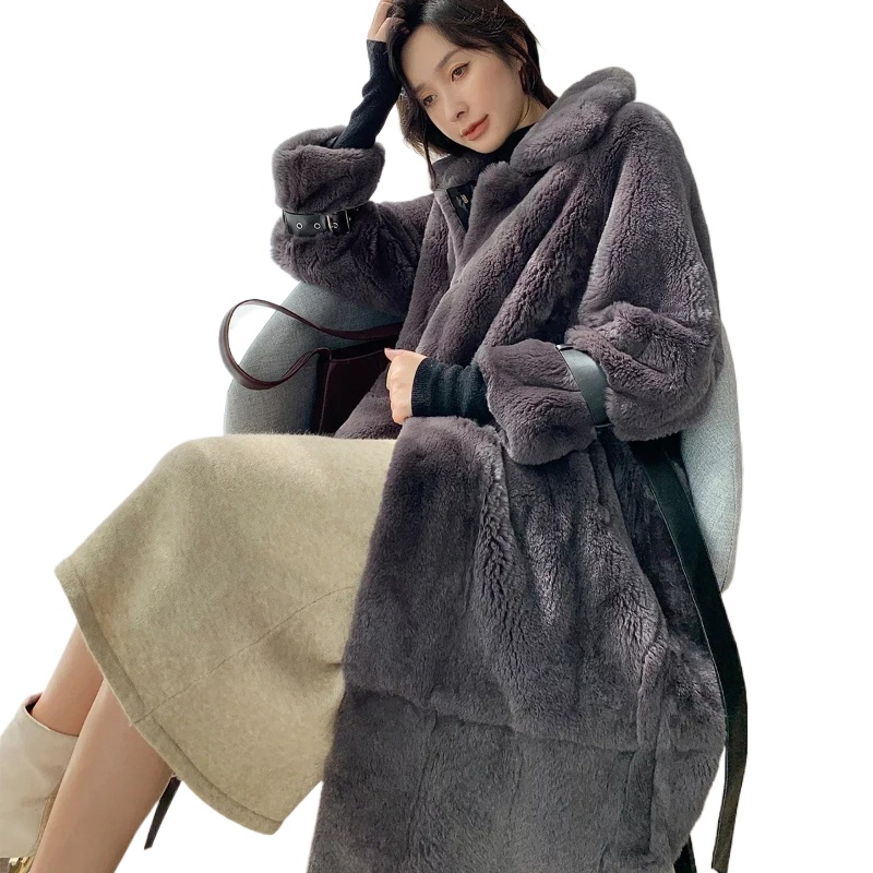 Jaket Wanita Bulu Kelinci Rex  - Quality Winter Clothing Jacket ulasan dan harga