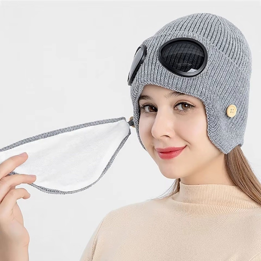 Topi Rajut Berlapis Bulu Hanga - Winter Clothing Earmuffs ulasan dan harga