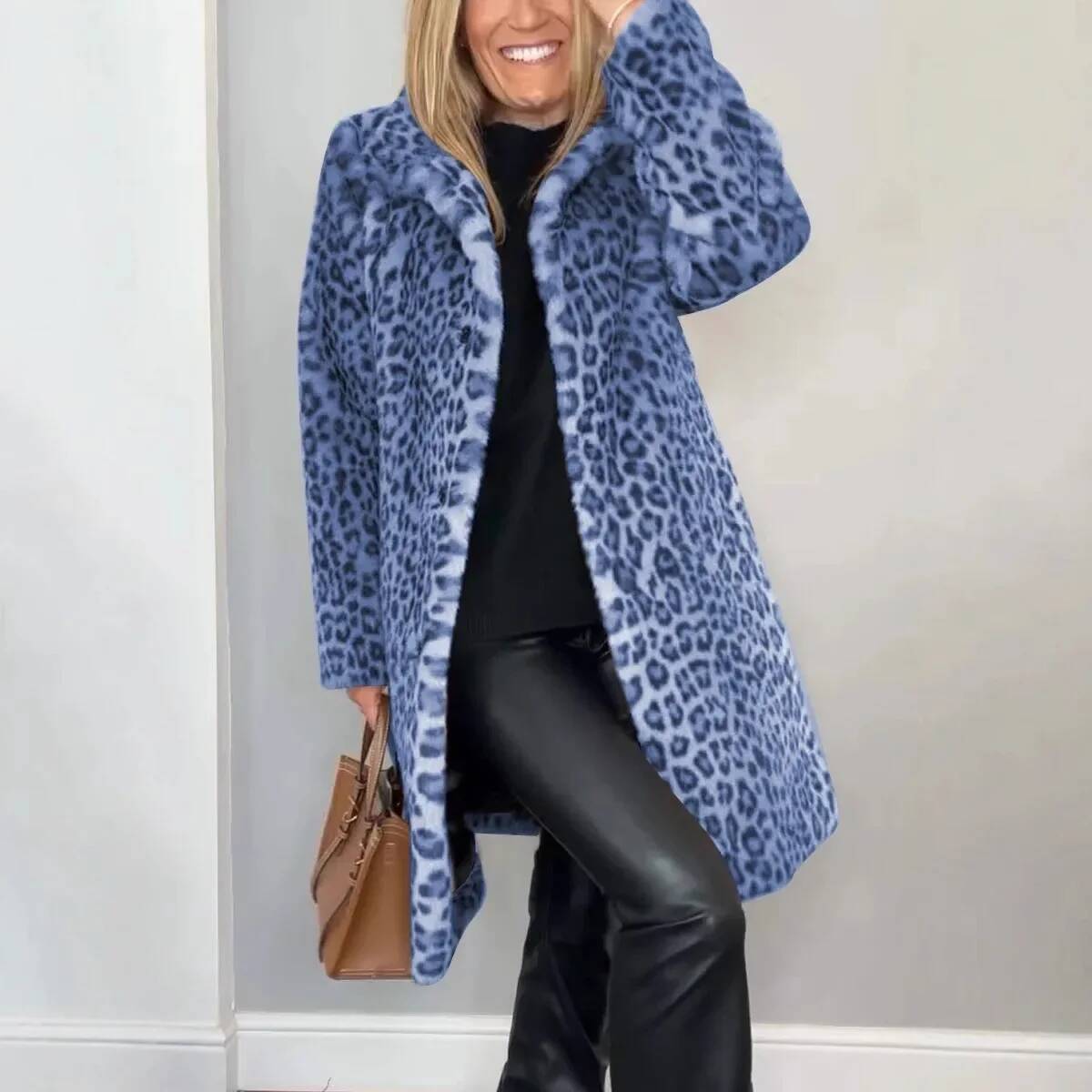Jaket Bulu Motif Leopard Modis - Winter Clothing Taiwan ulasan dan harga