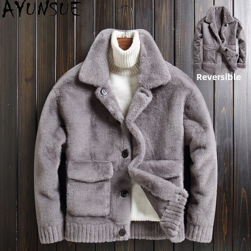 AYUNSUE Jaket pria bulu cerpel - Quality Winter Clothing Jacket ulasan dan harga