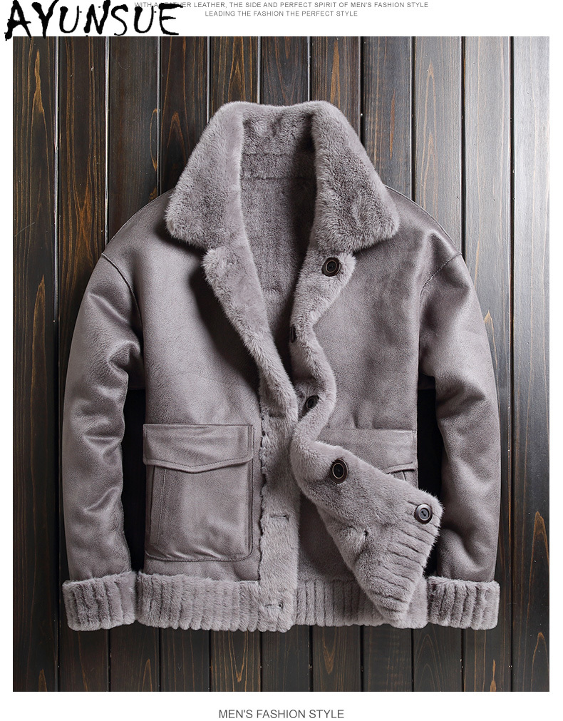 AYUNSUE Jaket pria bulu cerpel - Quality Winter Clothing Jacket ulasan dan harga