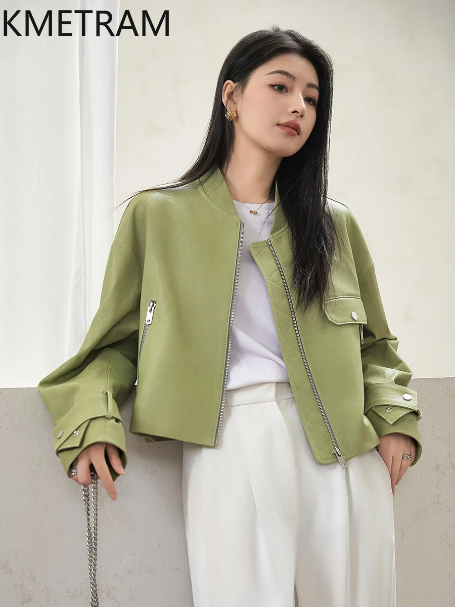Jaket kulit domba asli untuk w - Quality Winter Clothing Jacket ulasan dan harga