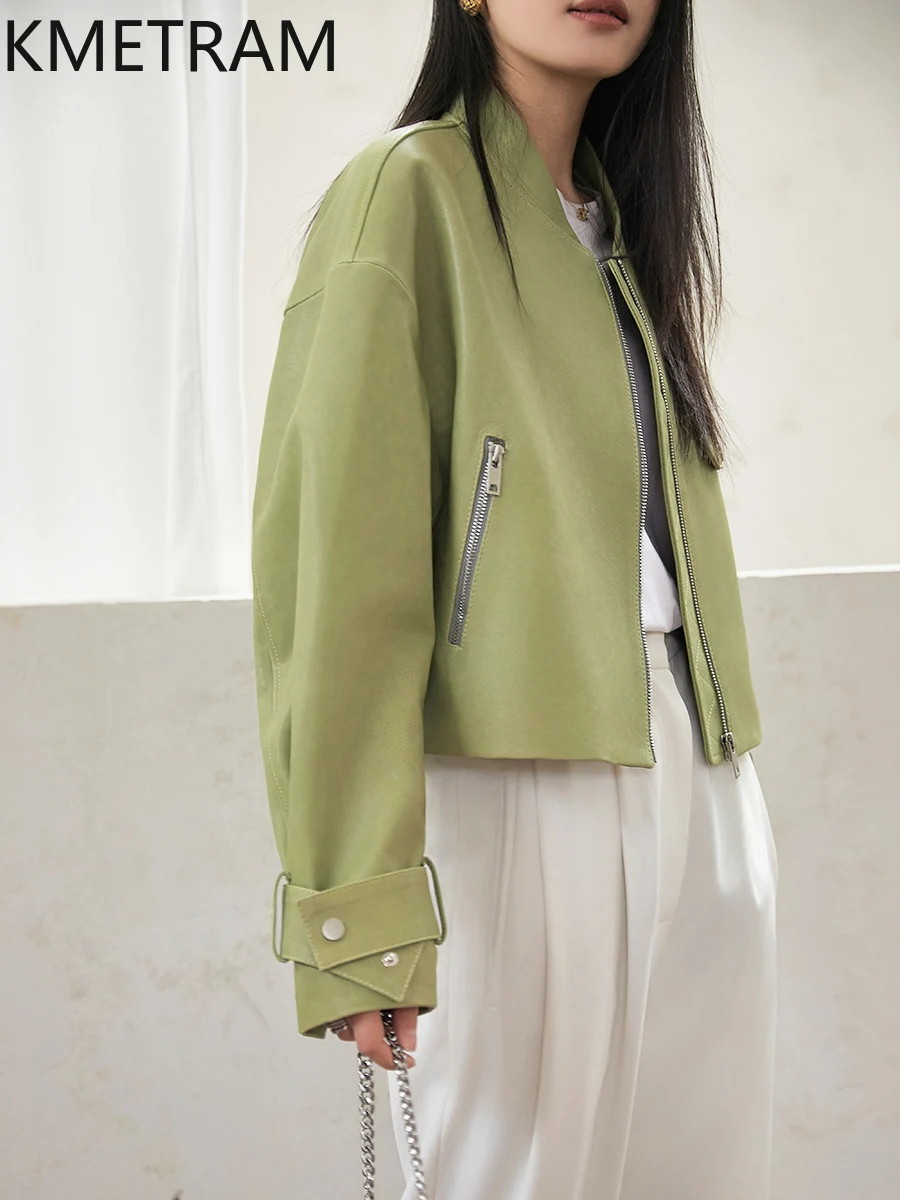 Jaket kulit domba asli untuk w - Quality Winter Clothing Jacket ulasan dan harga