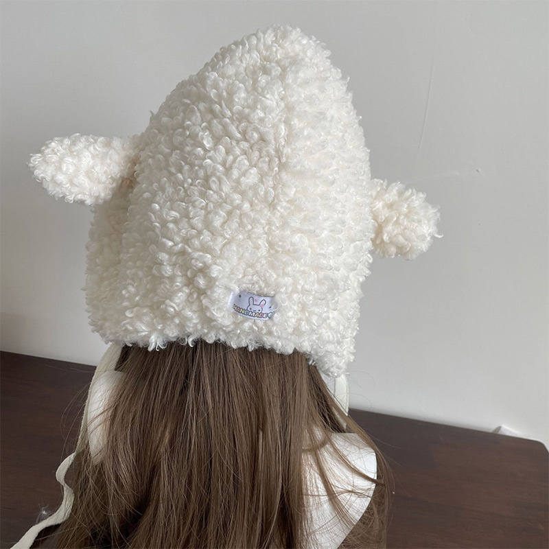 Topi Domba Bulu Putih Musim Di - Winter Clothing Earmuffs ulasan dan harga