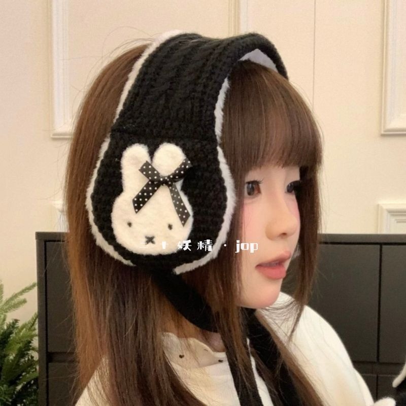 Penutup Telinga Rajutan Miffy  - Winter Clothing Earmuffs ulasan dan harga