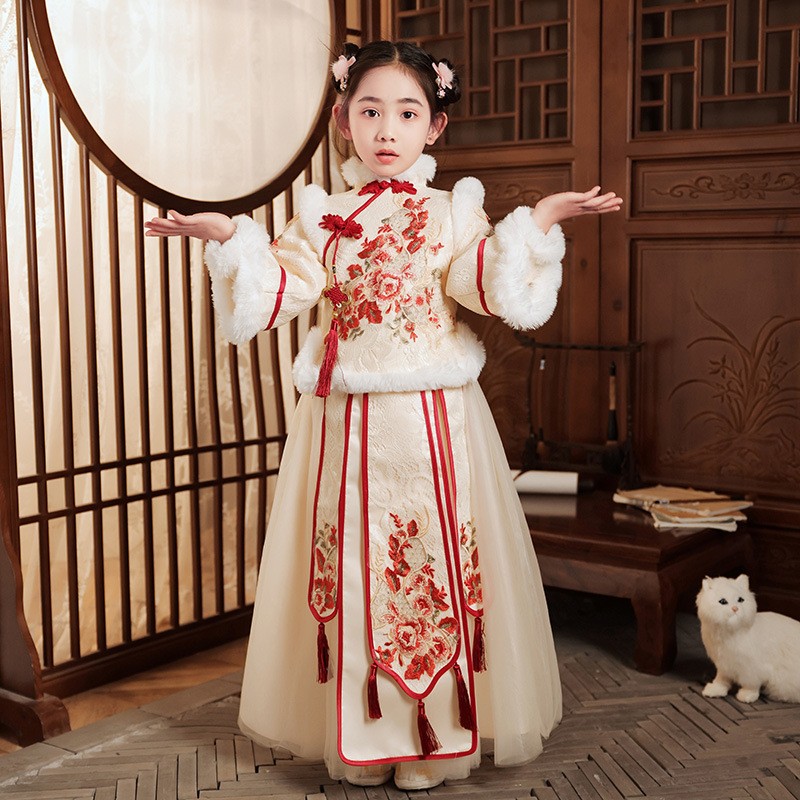 Gaun Tahun Baru Cina merah unt - Winter Clothing For Kids ulasan dan harga