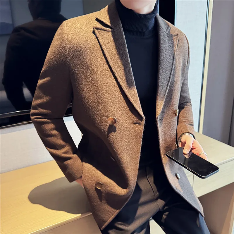 Mantel wol tebal untuk pria, m - Quality Winter Clothing Jacket ulasan dan harga