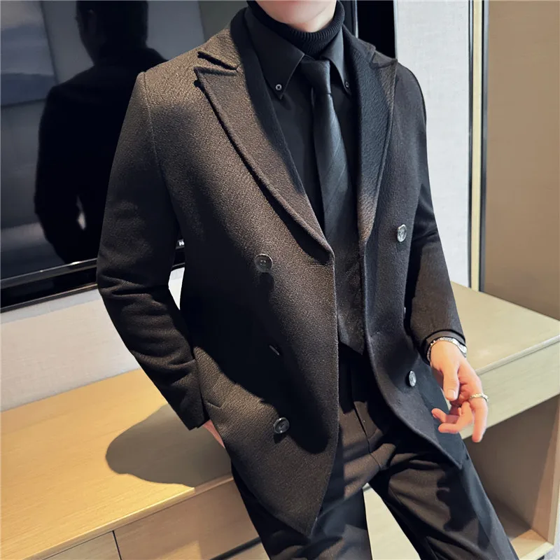 Mantel wol tebal untuk pria, m - Quality Winter Clothing Jacket ulasan dan harga